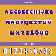 Maßgeschneiderte Lila Gelb Letterman Varsity Jacket Individuelle Stickerei Druck nach Ihrem Wunsch