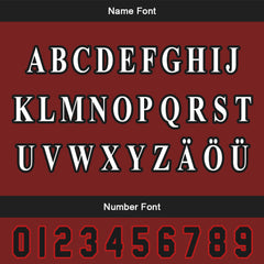 Maßgeschneiderte Rot Schwarz Letterman Varsity Jacket Individuelle Stickerei Druck nach Ihrem Wunsch