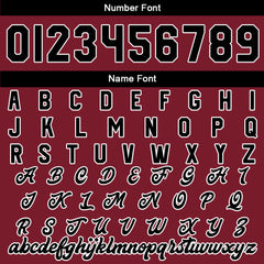 Maßgeschneiderte Crimson Schwarz Letterman Varsity Jacket Individuelle Stickerei Druck nach Ihrem Wunsch