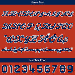 Benutzerdefiniert Orange Marine Personalisierter Baseball Jersey mit Farbverlauf Team Uniform mit Namen und Nummer