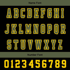 Maßgeschneiderte Olivengrün Schwarz Letterman Varsity Jacket Individuelle Stickerei Druck nach Ihrem Wunsch