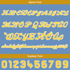 Benutzerdefiniert Hellblau Personalisierter Baseball Jersey mit Farbverlauf Team Uniform mit Namen und Nummer