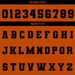 Benutzerdefiniert Schwarz Dunkel Orange Wasserdichte Varsity Jacken Personalisiert genäht Name Nummer Logo zu Letterman Jacken