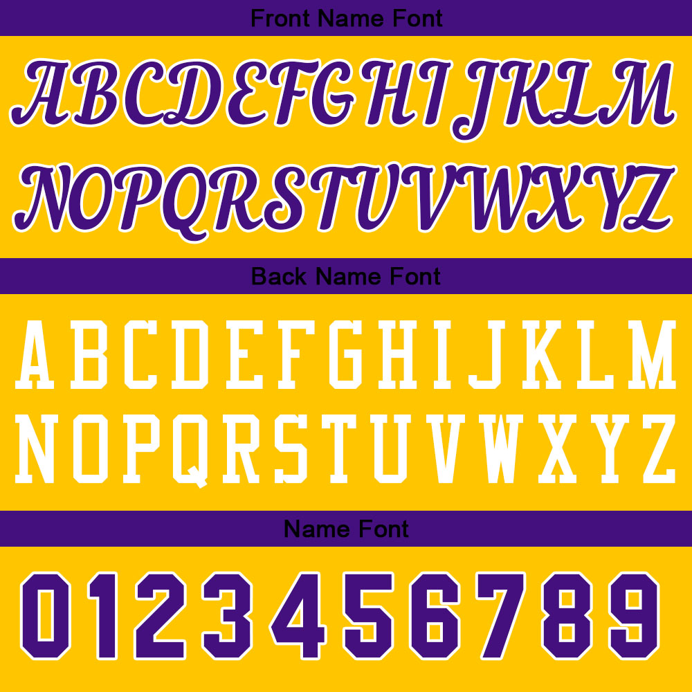 Individuelle Gelb Lila Basketball Jersey Shorts für Männer und Frauen Gestickter und gedruckter Name, Nummer und Logo