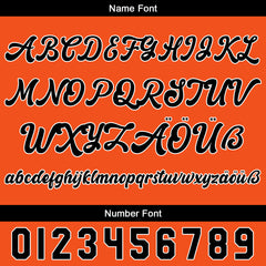 Benutzerdefiniert Orange Schwarz Personalisierter Baseball Jersey mit Farbverlauf Team Uniform mit Namen und Nummer