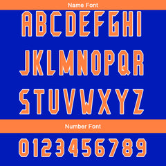 Benutzerdefinierte Königliche Blau lebendig Orange Reversibel Fußball Trikot Personalisierte Gradient Fußball Shirts für Männer gedruckt Team Name Nummer Logo