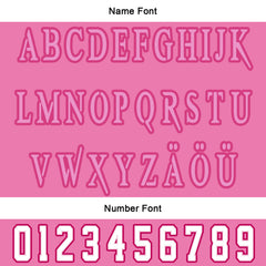 Maßgeschneiderte Rosa Letterman Varsity Jacket Individuelle Stickerei Druck nach Ihrem Wunsch