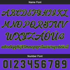 Benutzerdefiniert Lila Grün Personalisierter Baseball Jersey mit Farbverlauf Team Uniform mit Namen und Nummer