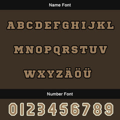 Maßgeschneiderte Braun Schwarz Letterman Varsity Jacket Individuelle Stickerei Druck nach Ihrem Wunsch