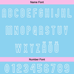 Benutzerdefiniert Rosa Blau Personalisierter Baseball Jersey mit Farbverlauf Team Uniform mit Namen und Nummer