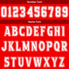 Benutzerdefinierter Rot Weiß Basketball Jersey Uniform Anzug gedruckt Ihr Logo Name Nummer
