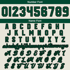 Maßgeschneiderte Grüne Creme Letterman Varsity Jacket Individuelle Stickerei Druck nach Ihrem Wunsch