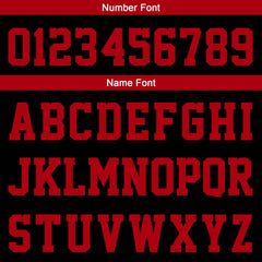 Benutzerdefinierte Schwarz Rot Kurzarm-Kapuzenpullover für Männer Frauen Hemden mit Kapuzen gedruckt Name Logo