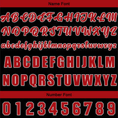 Benutzerdefiniert Schwarz Rot Baseball Uniformen Drucken für Jungs Mädchen und Kinder Machen Ihr Team Mehr Vielfältig