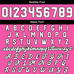 Maßgeschneiderte Rosa Weiß Letterman Varsity Jacket Individuelle Stickerei Druck nach Ihrem Wunsch