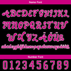 Benutzerdefiniert Schwarze Rose Rosa Personalisierter Baseball Jersey mit Farbverlauf Team Uniform mit Namen und Nummer