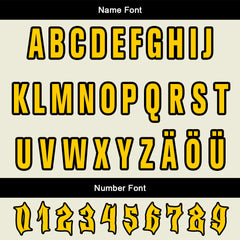 Maßgeschneiderte Schwarz Gelb Letterman Varsity Jacket Individuelle Stickerei Druck nach Ihrem Wunsch