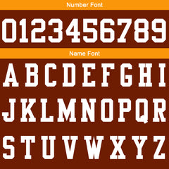 Benutzerdefinierte Braun Orange Fußball Gradient Polo-Shirts Fügen Sie Ihr Einzigartiges hinzu Logo/Name/Nummer