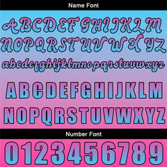 Benutzerdefiniert Blau Rosa Baseball Uniformen Drucken für Jungs Mädchen und Kinder Machen Ihr Team Mehr Vielfältig