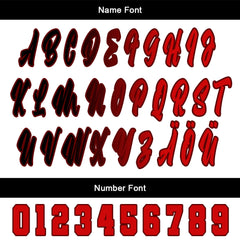 Benutzerdefiniert Schwarz Rot Personalisierter Baseball Jersey mit Farbverlauf Team Uniform mit Namen und Nummer