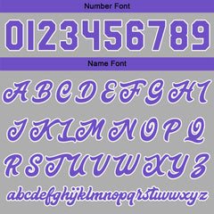 Benutzerdefinierte Blau Lila Varsity-Jacke. Letterman-Jacke für Männer, Frauen und Jugendliche