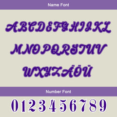 Maßgeschneiderte Lila Weiß Letterman Varsity Jacket Individuelle Stickerei Druck nach Ihrem Wunsch