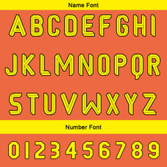 Benutzerdefinierte Orange Gelb Reversibel Fußball Trikot Personalisierte Gradient Fußball Shirts für Männer gedruckt Team Name Nummer Logo