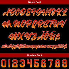 Benutzerdefiniert Schwarz Rot Personalisierter Baseball Jersey mit Farbverlauf Team Uniform mit Namen und Nummer