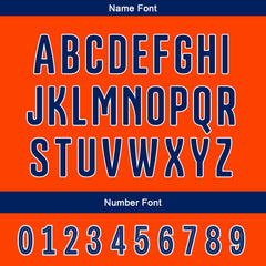 Benutzerdefinierte Orange Marineblau Reversibel Fußball Trikot Personalisierte Gradient Fußball Shirts für Männer gedruckt Team Name Nummer Logo