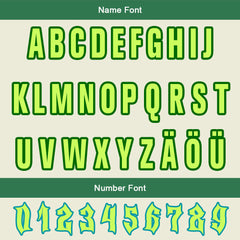 Maßgeschneiderte Grün Cyan Letterman Varsity Jacket Individuelle Stickerei Druck nach Ihrem Wunsch