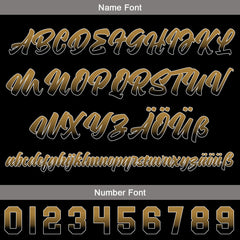 Benutzerdefiniert Altes Schwarzes Gold Personalisierter Baseball Jersey mit Farbverlauf Team Uniform mit Namen und Nummer