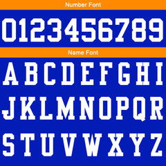 Benutzerdefinierte Blau Orange Fußball Gradient Polo-Shirts Fügen Sie Ihr Einzigartiges hinzu Logo/Name/Nummer