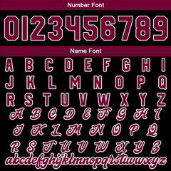 Maßgeschneiderte Crimson Schwarz Letterman Varsity Jacket Individuelle Stickerei Druck nach Ihrem Wunsch