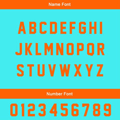 Kundenspezifisches Cyan Orange Basketball Fußball Schießen langes T-Shirt für Erwachsene und Kinder