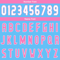 Benutzerdefinierter Blau Rosa Basketball Jersey Uniform Anzug gedruckt Ihr Logo Name Nummer