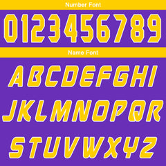 Benutzerdefinierter Lila Gelb Basketball Jersey Uniform Anzug gedruckt Ihr Logo Name Nummer