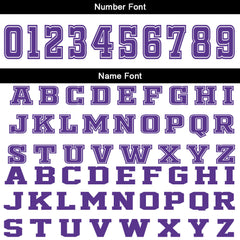 Benutzerdefinierter Weiß Lila Basketball Jersey Uniform Anzug gedruckt Ihr Logo Name Nummer