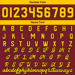 Maßgeschneiderte Crimson Gelb Letterman Varsity Jacket Individuelle Stickerei Druck nach Ihrem Wunsch