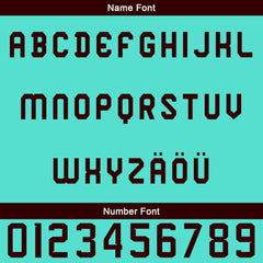 Benutzerdefiniert Cyan Braun Personalisierter Baseball Jersey mit Farbverlauf Team Uniform mit Namen und Nummer