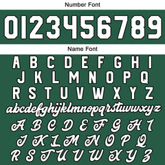 Maßgeschneiderte Grün Schwarz Weiß Letterman Varsity Jacket Individuelle Stickerei Druck nach Ihrem Wunsch