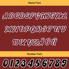 Maßgeschneiderte Rot Gelb Letterman Varsity Jacket Individuelle Stickerei Druck nach Ihrem Wunsch