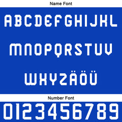 Benutzerdefiniert Weiß Blau Personalisierter Baseball Jersey mit Farbverlauf Team Uniform mit Namen und Nummer