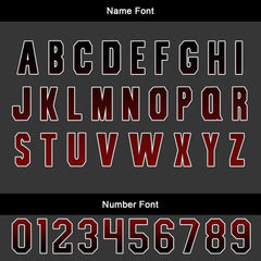 Benutzerdefinierte Schwarz Rot Trikots für Männer Frauen Personalisierte Fußball Uniformen für Erwachsene und Kind