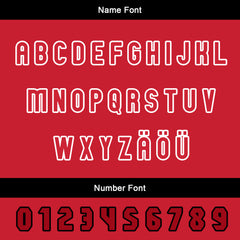 Maßgeschneiderte Rot Schwarz Letterman Varsity Jacket Individuelle Stickerei Druck nach Ihrem Wunsch