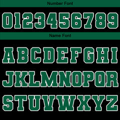 Maßgeschneiderte Grün Orange Letterman Varsity Jacket Individuelle Stickerei Druck nach Ihrem Wunsch