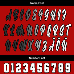 Benutzerdefiniert Rot Schwarz Personalisierter Baseball Jersey mit Farbverlauf Team Uniform mit Namen und Nummer