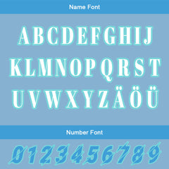 Maßgeschneiderte Blau Cyan Letterman Varsity Jacket Individuelle Stickerei Druck nach Ihrem Wunsch