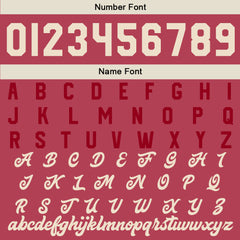 Maßgeschneiderte Rot Creme Letterman Varsity Jacket Individuelle Stickerei Druck nach Ihrem Wunsch