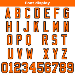 Benutzerdefinierte Weiß Orange Fußball Trikots Personalisierter Name Nummer Logo