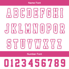 Maßgeschneiderte Rosa Weiß Letterman Varsity Jacket Individuelle Stickerei Druck nach Ihrem Wunsch